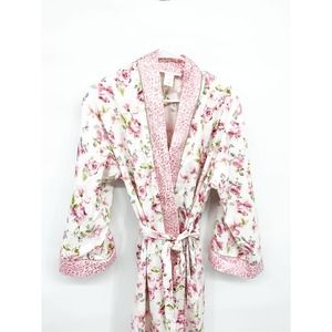 Oscar Dela Renta Pink Label Silky Kimono Robe Multicolor Size M